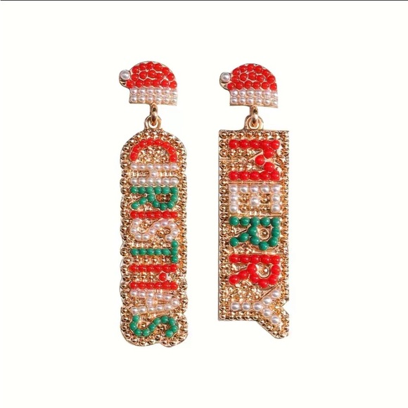 NWT Merry Christmas Earrings - Picture 2 of 3